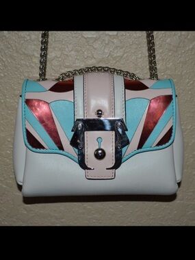 Paula Cademartori Off White Leather Small Crossbody Handbag